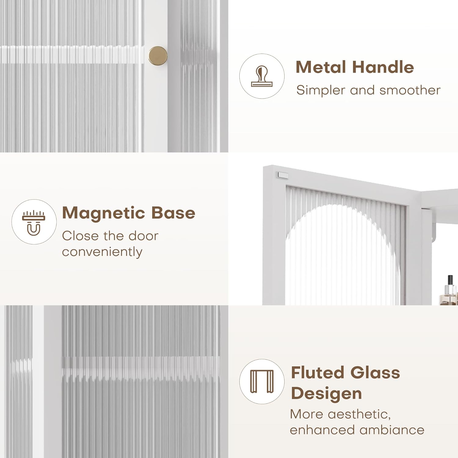 バスルームコーナーウォールキャビネット ガラスドアと棚付き金属製薬キャビネット バスルーム/キッチン/ランドリールーム用ハンギングコ