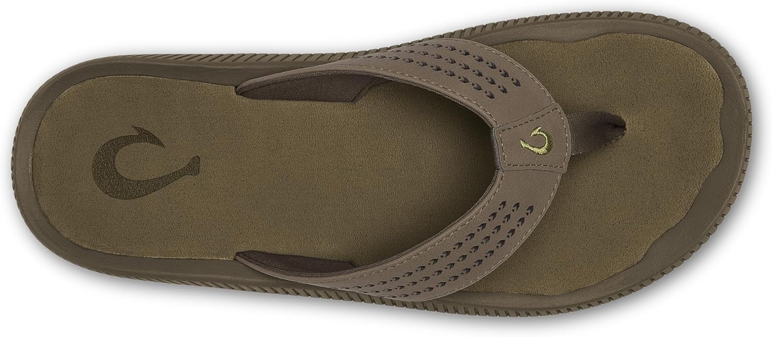 OLUKAI Ulele Men's Beach Sandals, Water Resistant Flip Flops, Arch Support & Comfort Fit, Lightweight & Durable, Enhanced Grip & Traction - Image 6