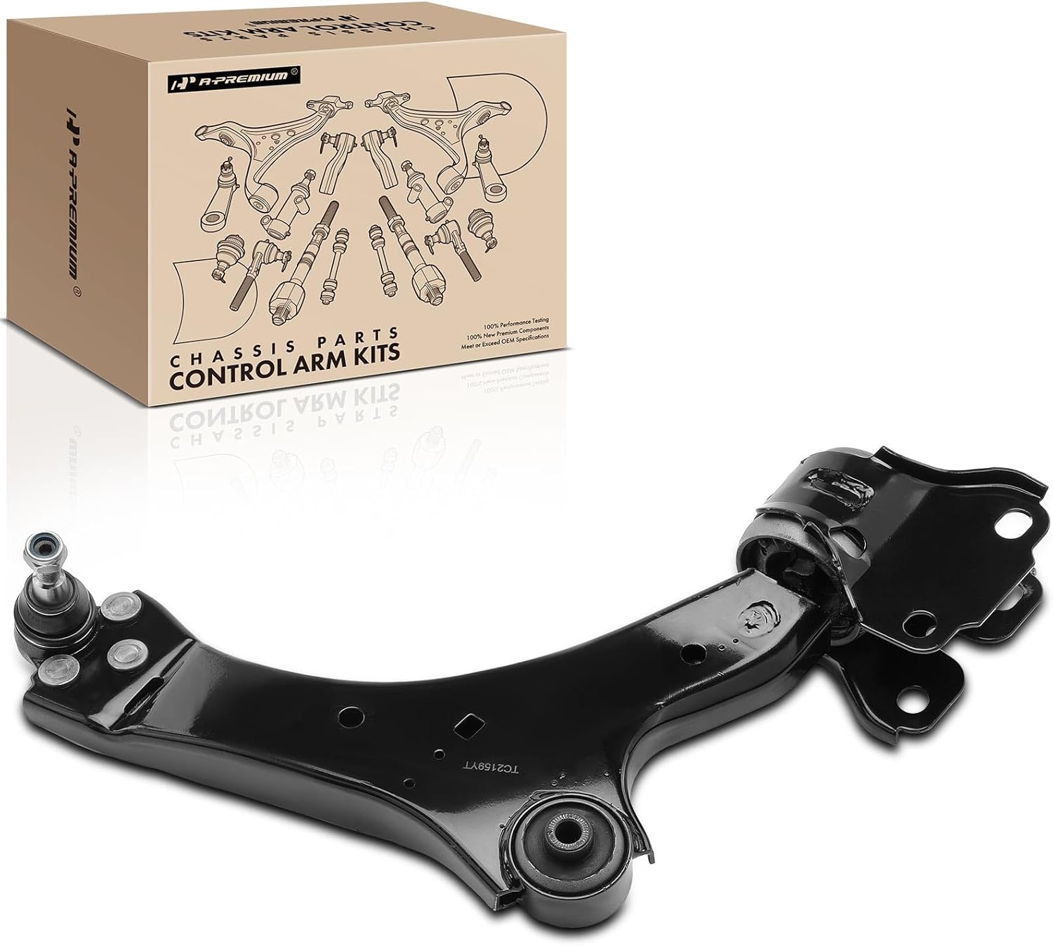 A-Premium Front Right Lower Control Arm, with Ball Joint & Bushing, Compatible with Volvo S60 2011-2015, S80 2006-2015, V60 2015-2018, V70 2009-2010