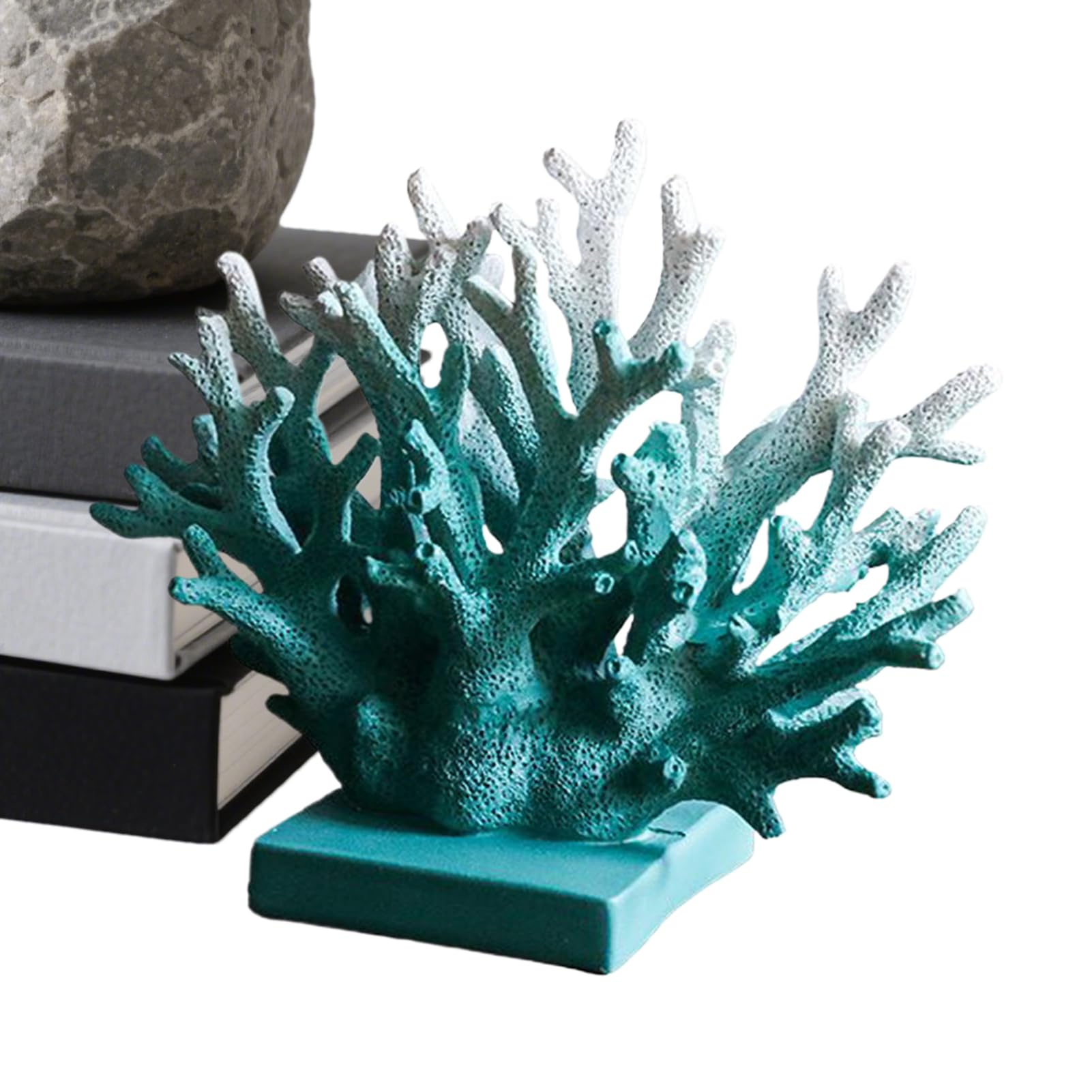 Sculpture de corail en résine réaliste pour décoration maritime d'intérieur