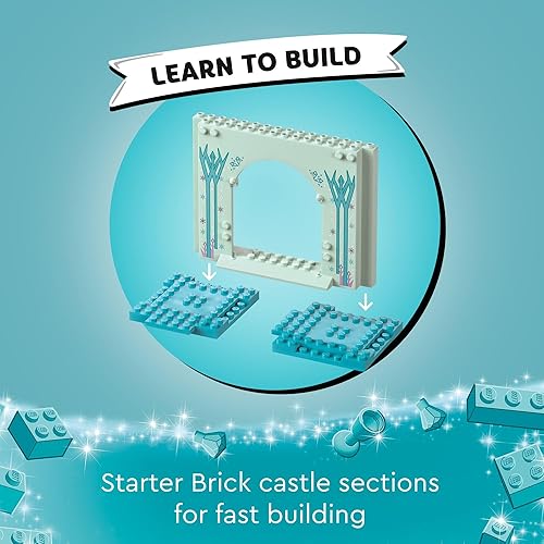 Miniatura 5 de Lego Disney Frozen Elsa - Juego de juguetes de castillo de princesa congelada para niños, incluye figuras de Elsa y Anna y 2 figuras de animales,