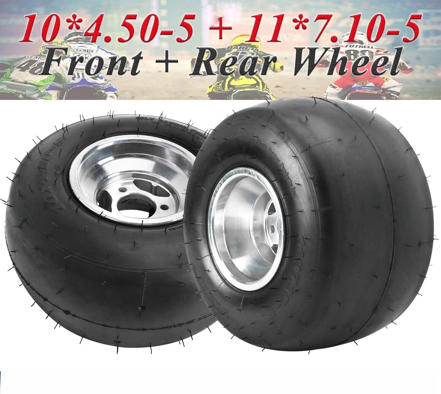 10x4.50-5 11x7.10-5 Wheel Tire Rim For Go Kart ATV Quad Racing Go kart