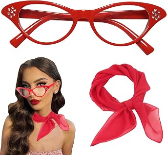 50s Costume Accessories Set for Women Retro Theme Party Dress Up