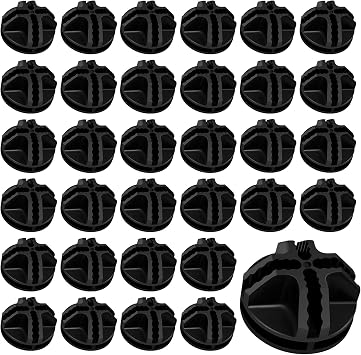 32 Pcs Plastic Wire Cube Connectors 1.42" OD and 0.16" ID Storage Cube Connectors Grid Cube Organizer Connector for Modular Closet Organizer Wire Shelving & DIY Wire Cube Storage Unit Black