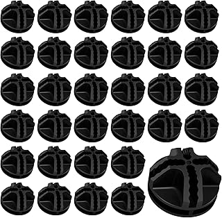 32 Pcs Plastic Wire Cube Connectors 1.42" OD and 0.16" ID Storage Cube Connectors Grid Cube Organizer Connector for Modular Closet Organizer Wire Shelving & DIY Wire Cube Storage Unit (Black)
