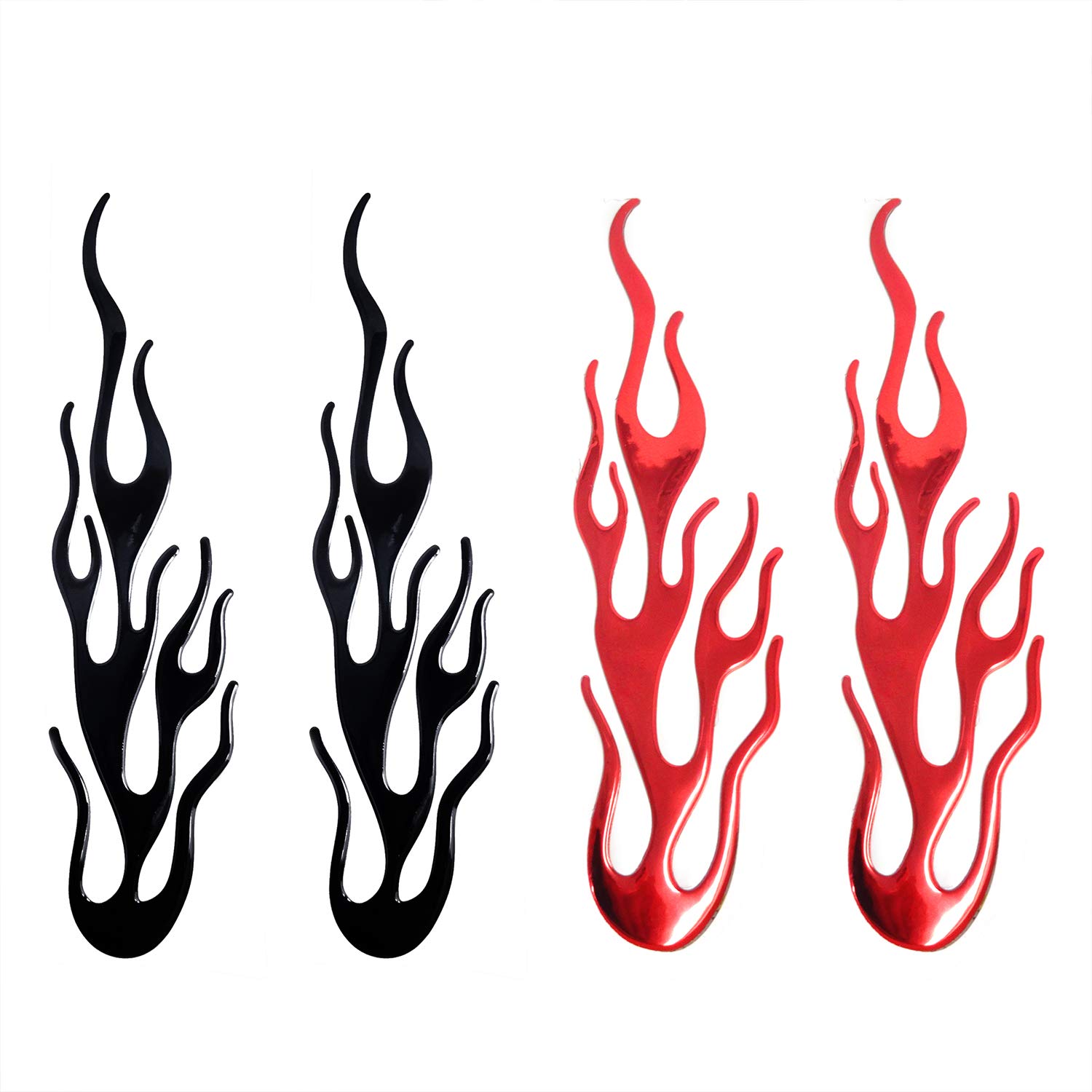 Stickers Flammes Autocollants Imperméables - Pour Moto, Casque, Skate, Ordinateur - Décoratif Et Résistant
