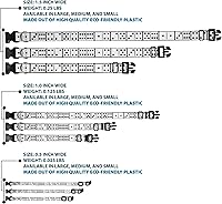 Vista 3 de Buckle-Down PC-W30488-S Dominos - Collar de clip de plástico blanco/negro, pequeño/9-15 pulgadas