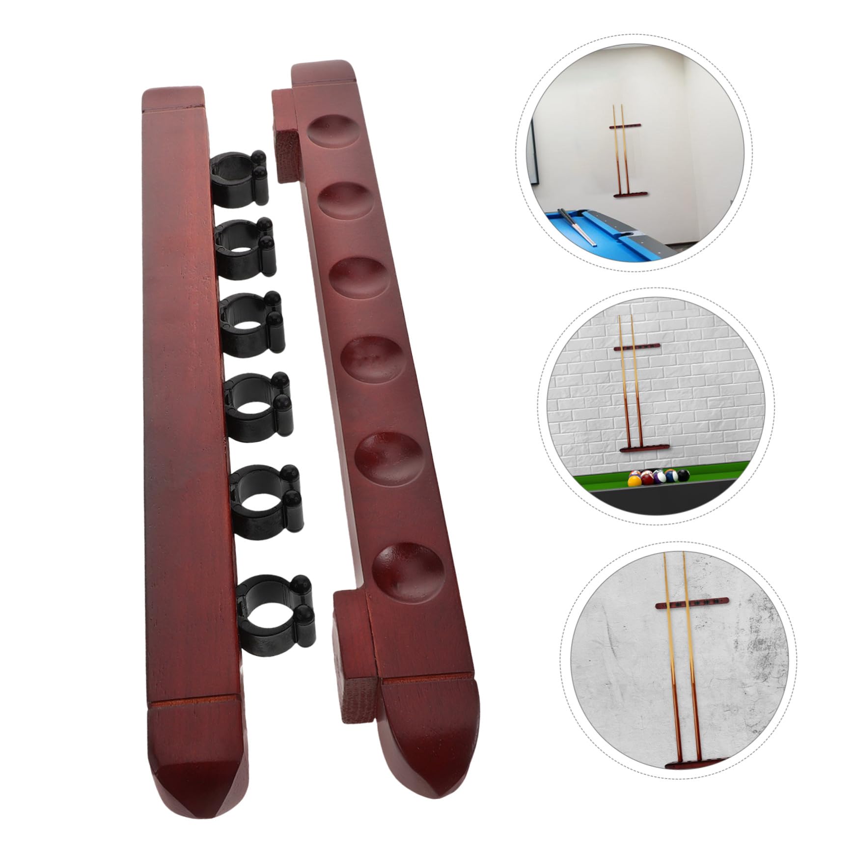 Toddmomy Lot De 2 Supports De Queues De Billard en Bois Supports De Billard