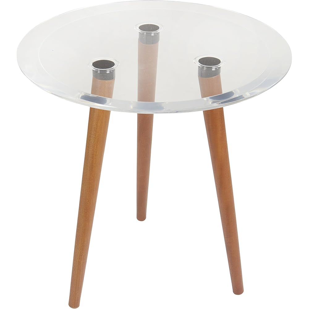 UFO Side Table Acrylic/Wood Home & Kitchen