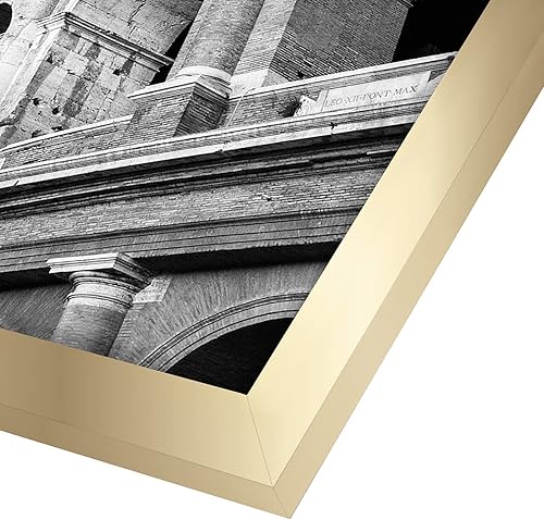 Vista 312 de Americanflat - Marco para póster de 71 x 74 cm con plexiglás pulido, portarretratos negro de madera industrializada, Epic Collection, marco ancho