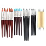 Hamineler 25 Pcs Clay Sculpting Tools Polymer Stylus Tool Set, Clay Shaping Tools Rubber Brushes Wipe Out Tool for Sculpture Pottery, Blending, Drawing