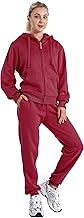 Facitisu Track Suits for Women Set Sherpa lined Casual 2 Piece Outfits Sweatsuit