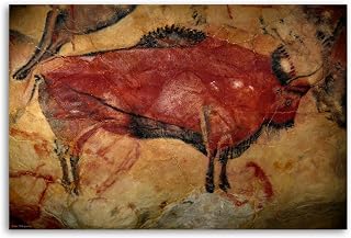 OMISKAHU Bison Cave Painting in Altamira Cave Canvas Art Poster And Wall Art Picture Print Modern Family Bedroom Decor Posters 08x12inch(20x30cm)
