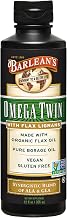 Barlean's Omega Twin Liquid Flaxseed Oil and Pure Borage Oil Supplement with Lignans, 6,010mg ALA and 465mg GLA Omega Fatty Acids from Organic Flax Seed and Cold Pressed Borage Seeds, 12 oz