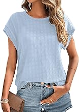 Chicrise Women T Shirt Summer Ruffle Sleeve Tank Top Basic Sleeveless Casual Casual Tops