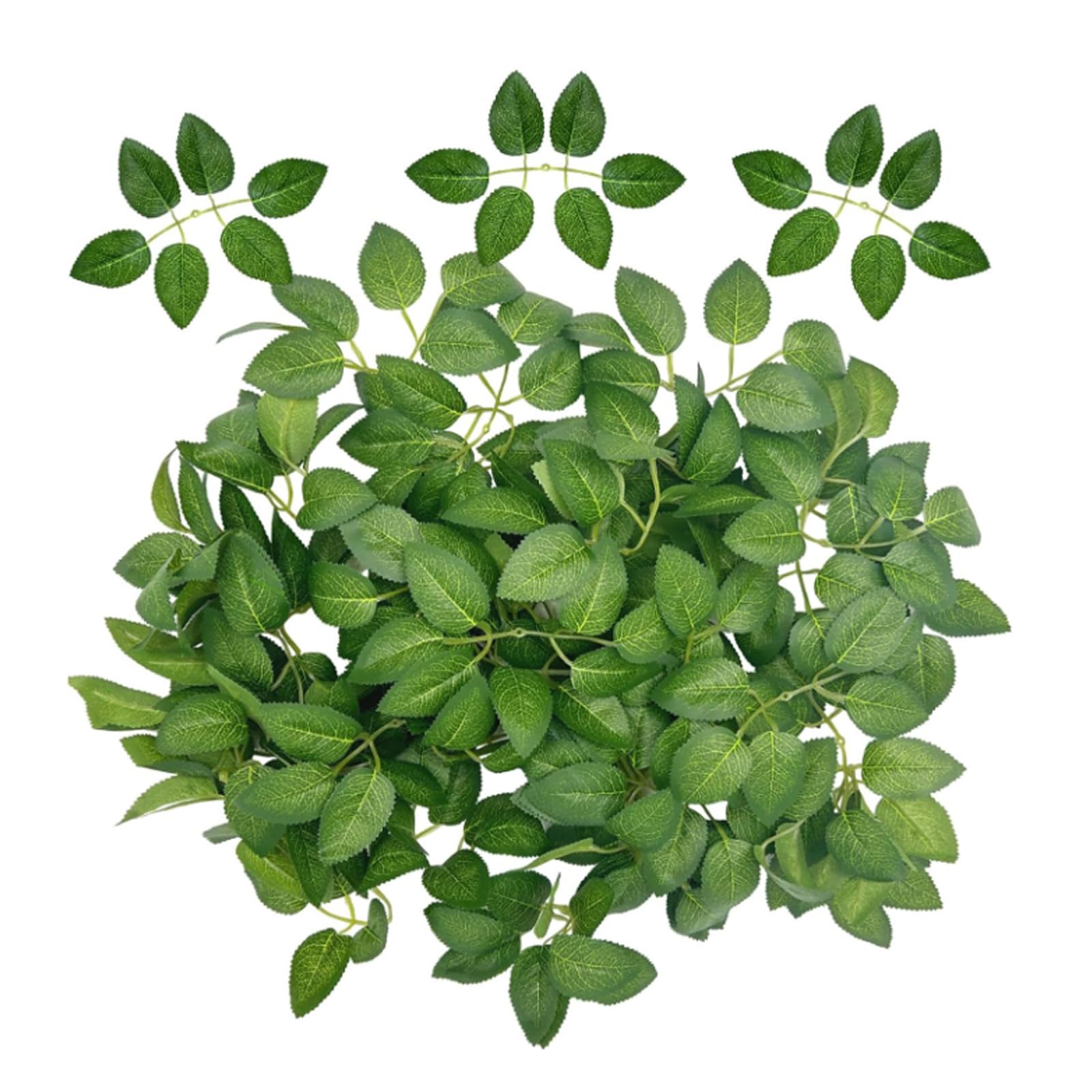 Qszhsl Pack Of 60 60 Pcs Artificial Green Leaves For Rose, Artificial Rose Leaves, Banquet Table Decoration, Bulk Greenery Leaves Fake Rose Flower Leaves Fake Leaves For Wedding Bouquets Wreaths Decor