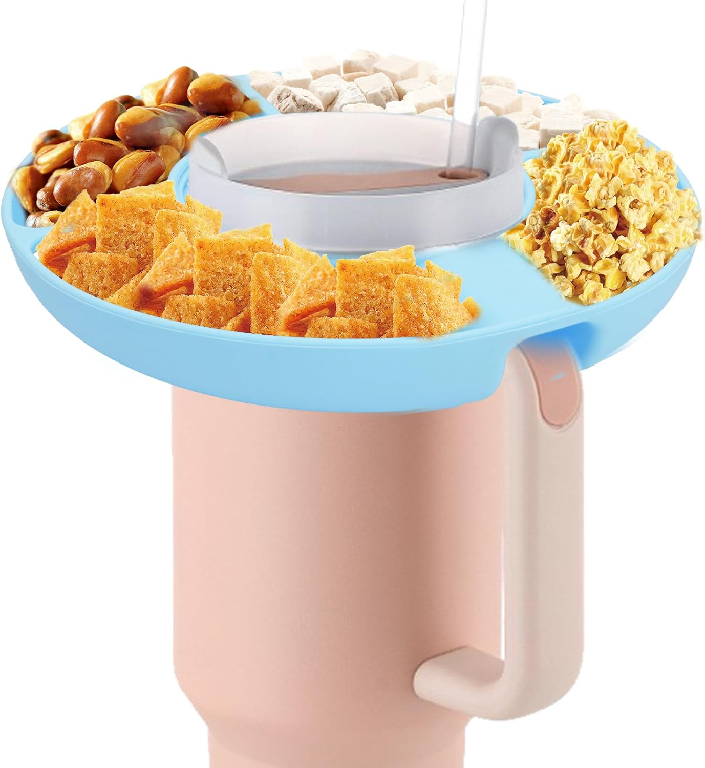 Fadcaer Snack Bowl for Stanley,Snack Tray with Handle,Tumbler Snack