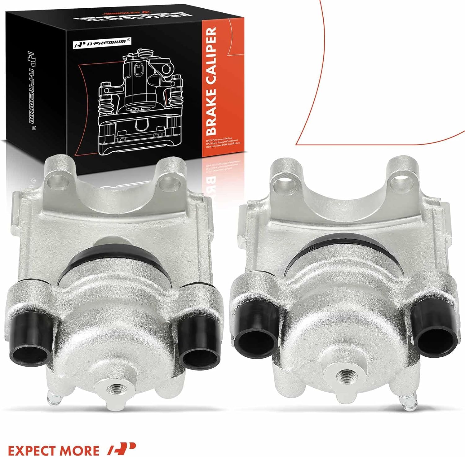 A-Premium Disc Brake Caliper Assembly Without Bracket Compatible with Select BMW Models - E90 323i/325i/325xi, E90/E91/E92/E93 328i xDrive/328i, E84 X1 - Rear Driver and Passenger Side, 2-PC Set