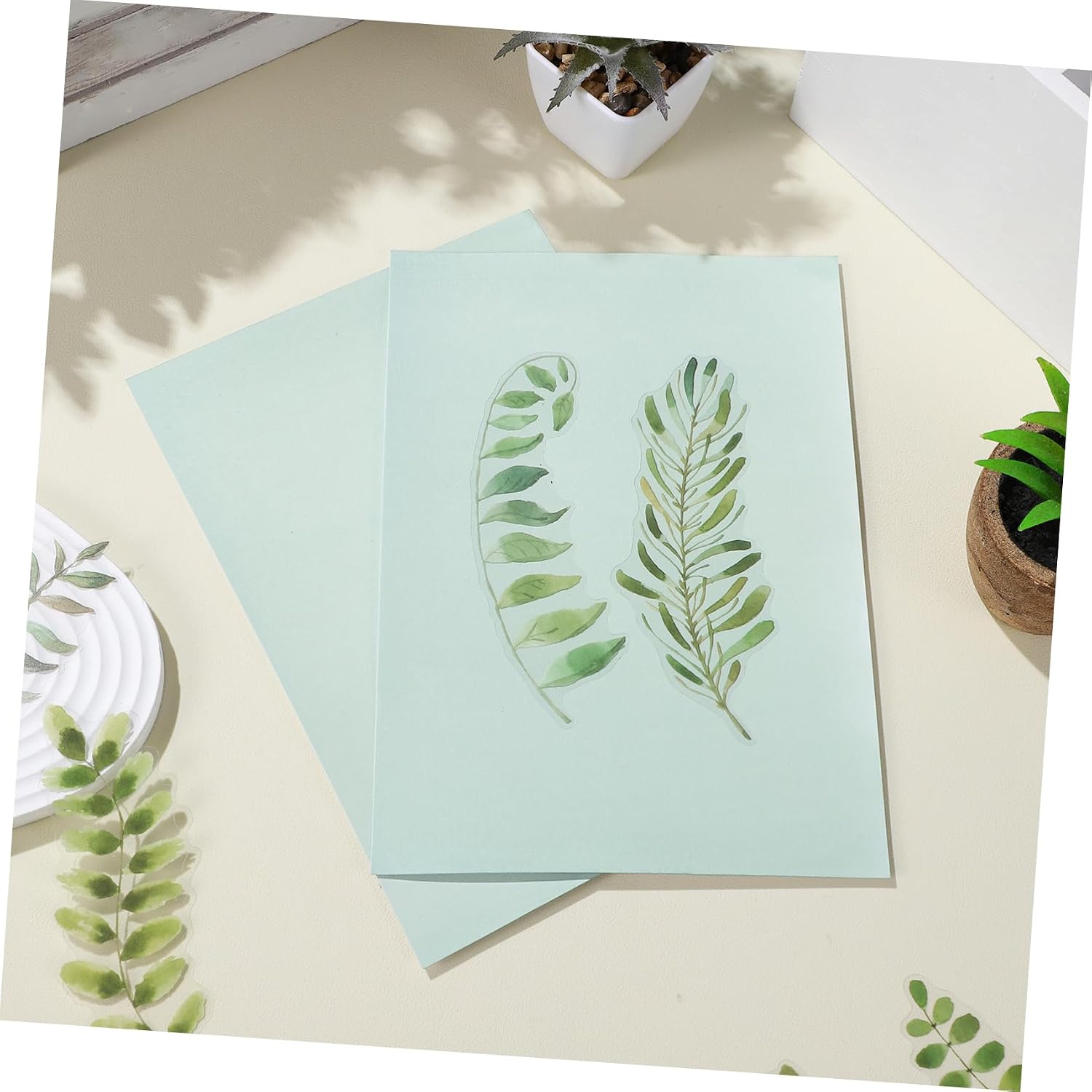 IWOWHERO Cyanotype Sun Print Paper Kit for Easy DIY Art Projects Natural Fiber Light Sensitive Printing for Crafts Drawing and Handmade Gifts
