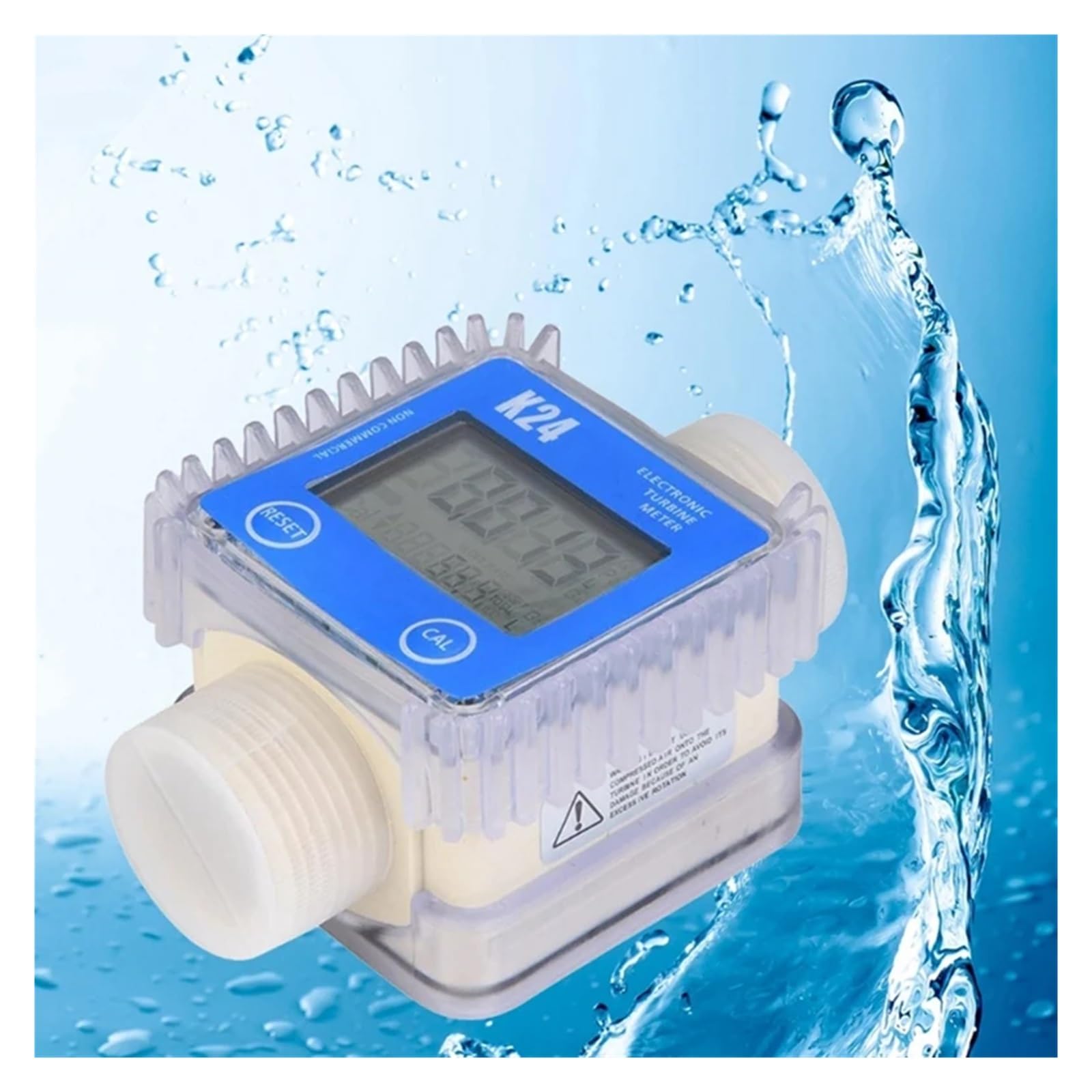 Contatore Acqua, Misuratore Di Portata Del Carburante Digitale K24 Da 1 Pezzo Gau LCD Misuratore Di Portata Del Carburante Prodotti Chimici Misuratori Di Portata Del Liquido Di Mare 'acqua Strumenti D