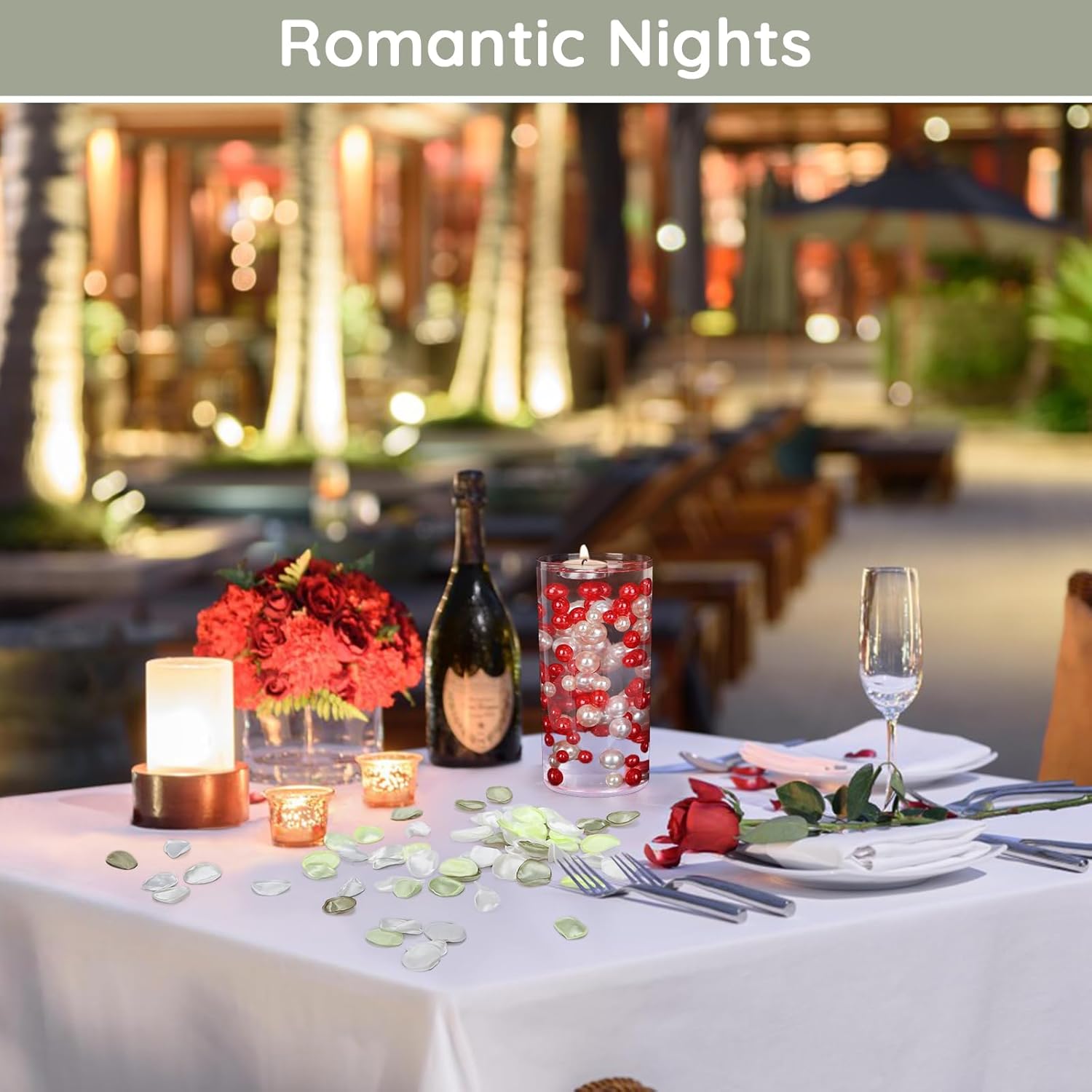 SUREAM Rose Petals for Decoration, Scatter Petals for Wedding Aisle Scatter, Flower Petals Decrations for Dinner Table Centerpieces Flower Girl Basket Birthday Party Romantic Night Home Decor - Image 4