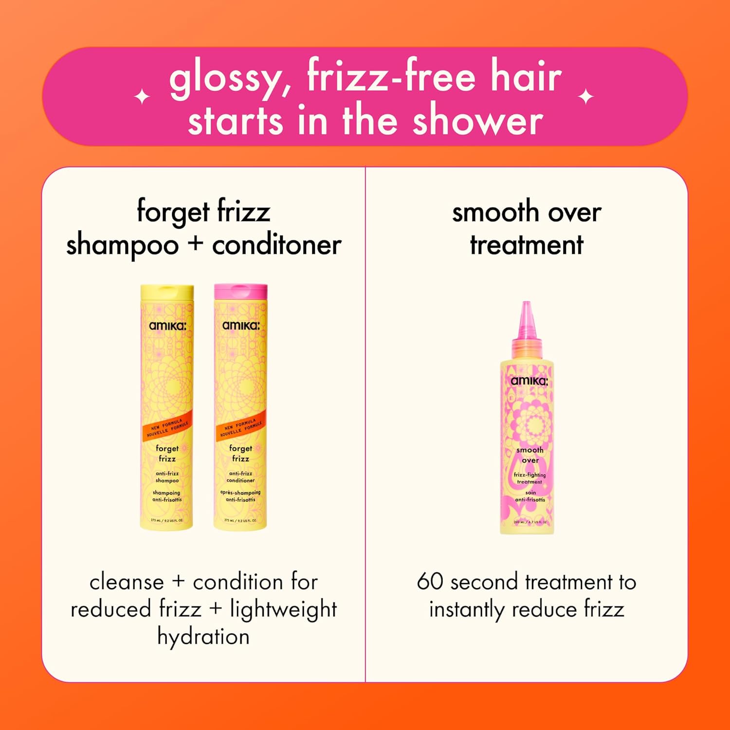 amika forget frizz anti-frizz conditioner | smoothing, humidity protection, up to 72 hour frizz control + lightweight hydration, for medium to thick coarse hair types 2a-4c - Image 10