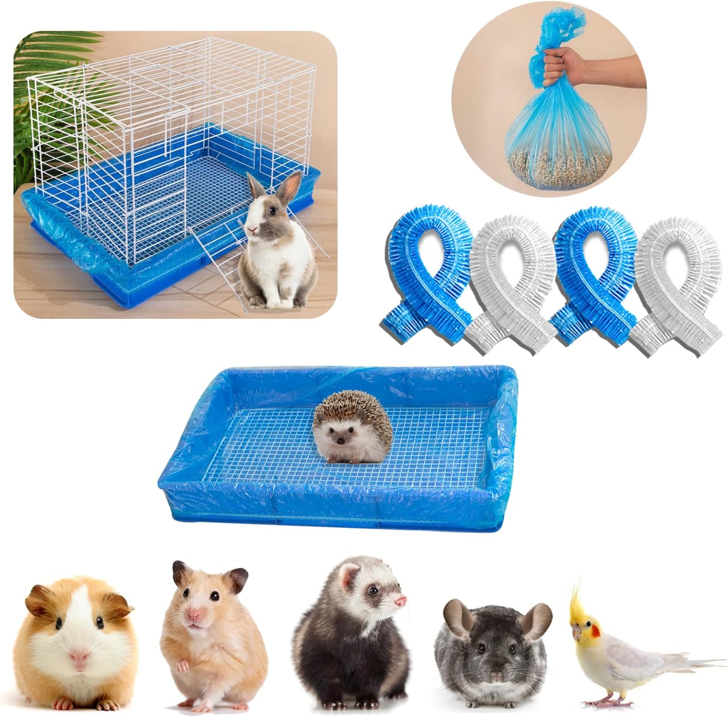 Amazon.com: 47Inch Disposable Small Animal Cage Liners: Rabbit, Guinea ... - Hamster Cage Liners