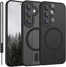 Case for Samsung Galaxy S23 FE Compatible with MagSafe, Mobile Phone Case for Samsung Galaxy S23 FE Case Magnetic Matte Touch Camera Protection Non-Slip Scratch-Resistant Protection Shockproof