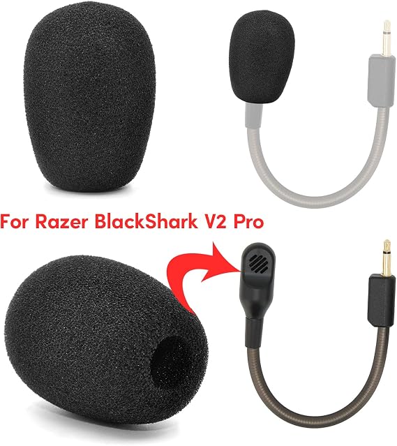Comfortable Microphone Cover Filter Foam Cover for BlackShark V2 Headset Microphone Pull Resistant Cover Sponge Protector Wind Relief