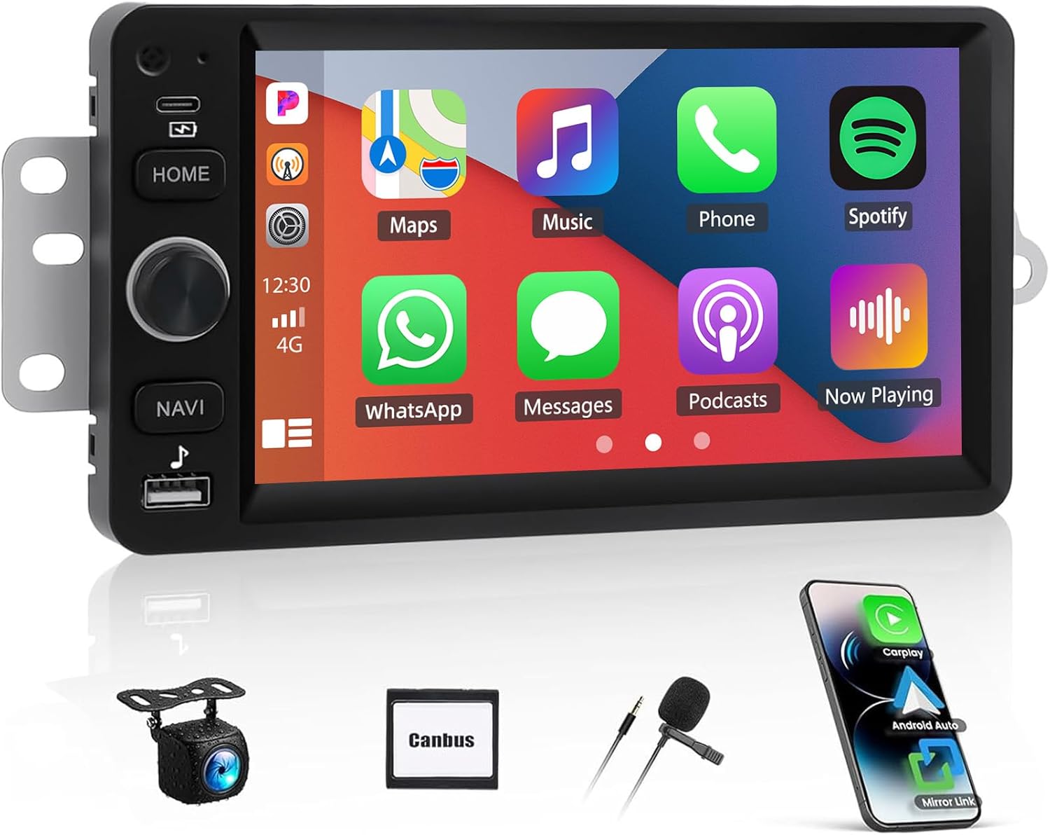 2+64G Android Car Stereo for Chevy Chevrolet Silverado Impala Tahoe GMC Sierra Yukon 2003-2006 Hummer 2003-2007, 7” Touch Screen Car Radio Wireless Carplay Android Auto GPS/WiFi/BT/SWC/Backup Camera