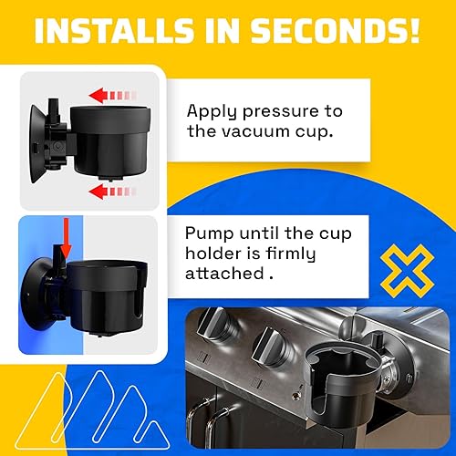 Miniatura 4 de Integral Expansor de vacío - Soporte de taza expandido con soporte de almohadilla de vacío - Soporte de ventosa de 4.5 pulgadas