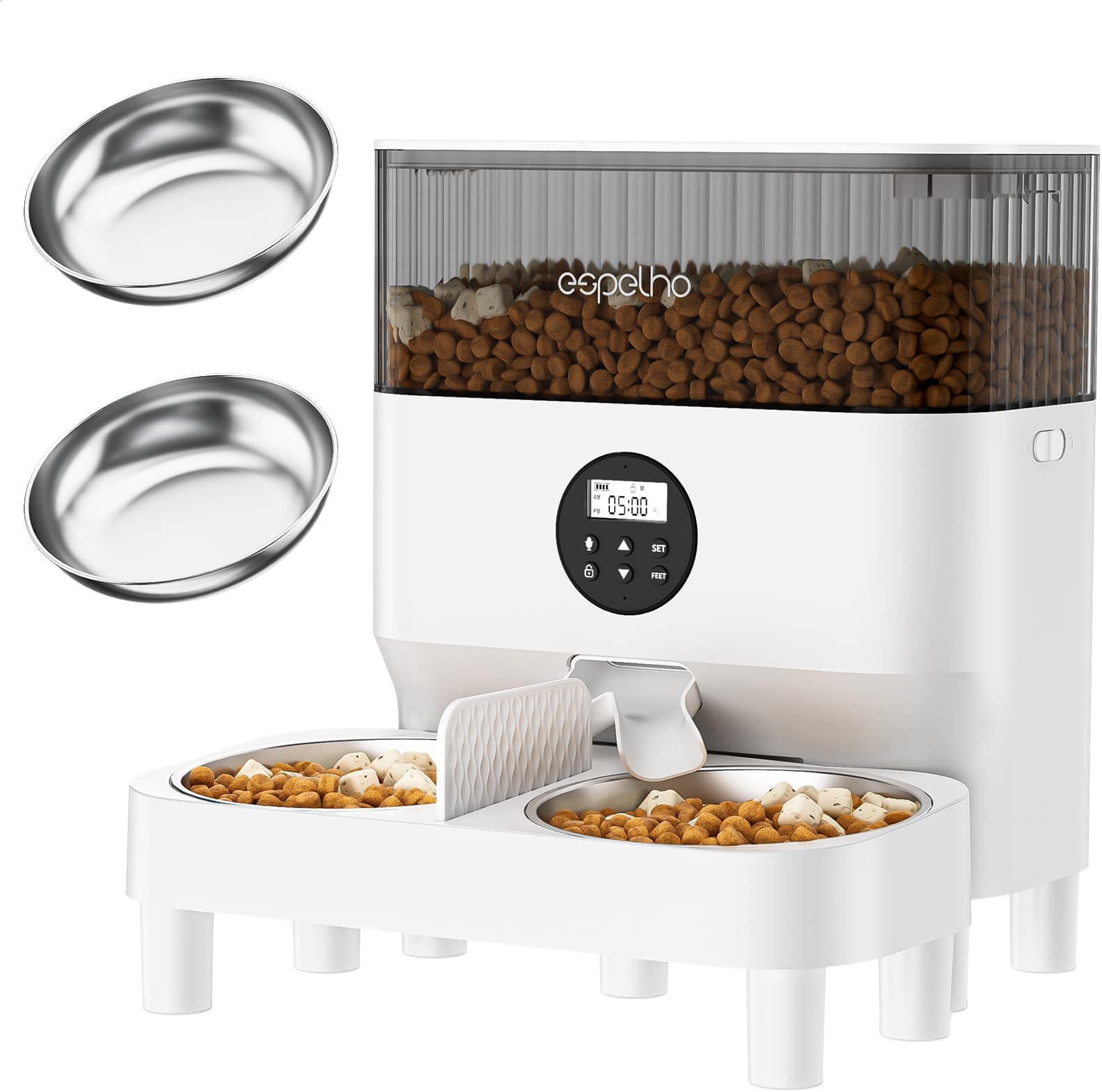 FEELNEEDY PTM803 Distributeur automatique de nourriture sèche pour chat avec