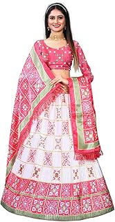 Kesari Nandan Creation Women's Ultra Satin Silk Lehenga Choli With Digital Print Free Size