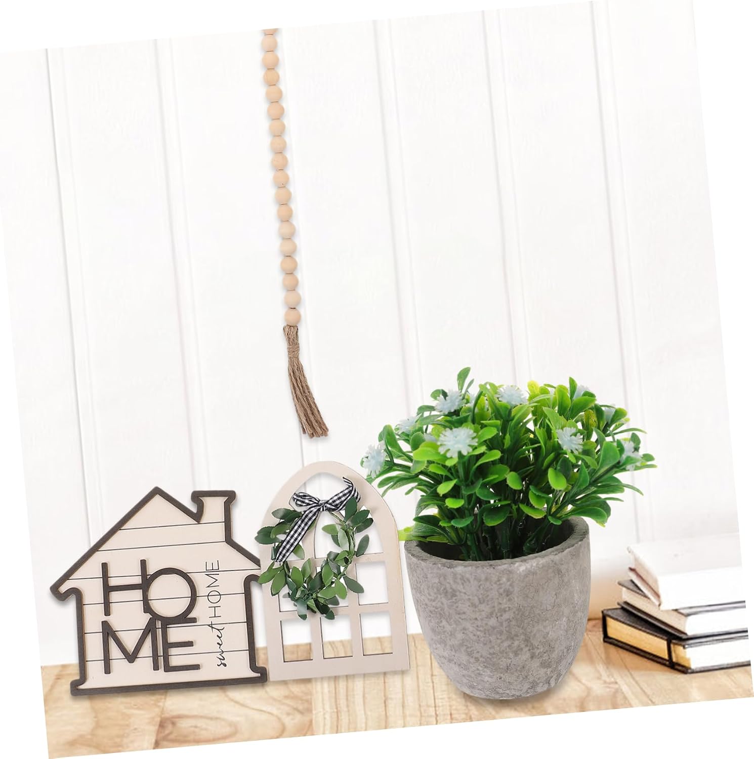 Farmhouse Wood Sign Set for Tiered Tray and Mantel Decor
