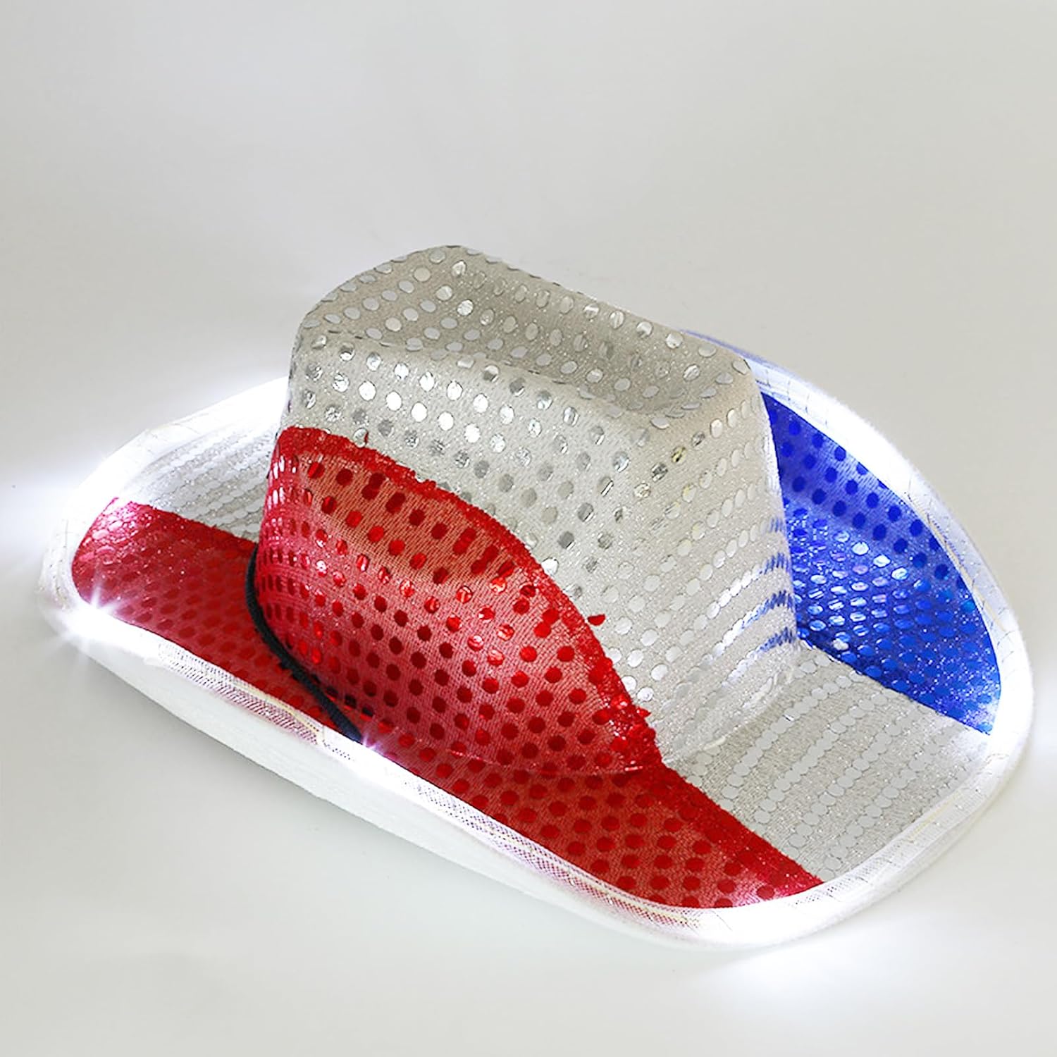 Cowboy Hat Novelty Led Cowgirl Glowing Costume Top Headwear Fedora Carnivals Party Props Cap Party Headwear