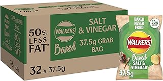 Baked Salt & Vinegar Snacks Crisps 32 x 37.5g