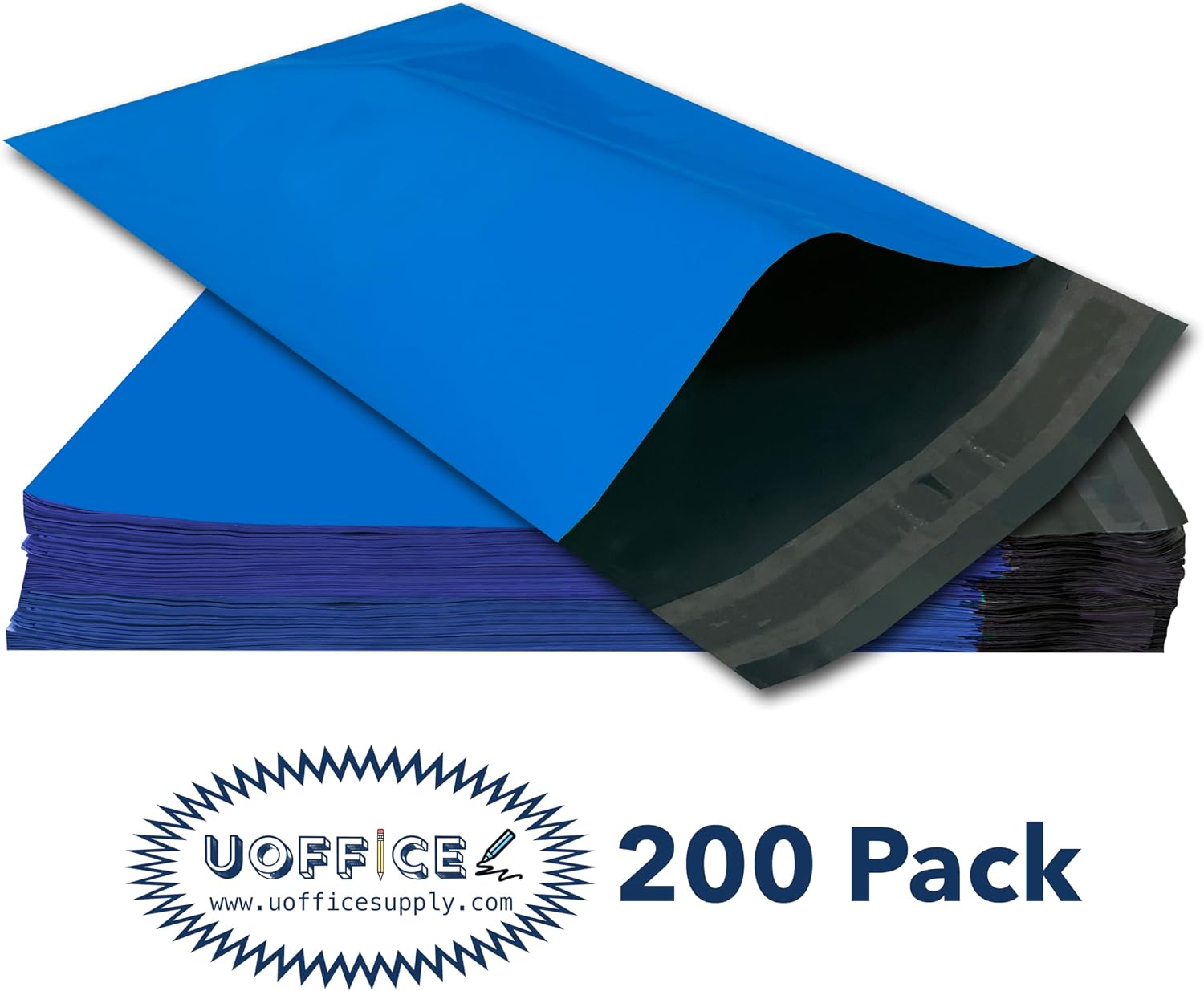 Colored Poly mailers bags, Blue poly bags 7.5" x 10.5" Pack of 200, Waterproof mailing bags, Mailing bags self-seal,Mailing envelopes, Mailer for gifts, Adhesive shipping bags