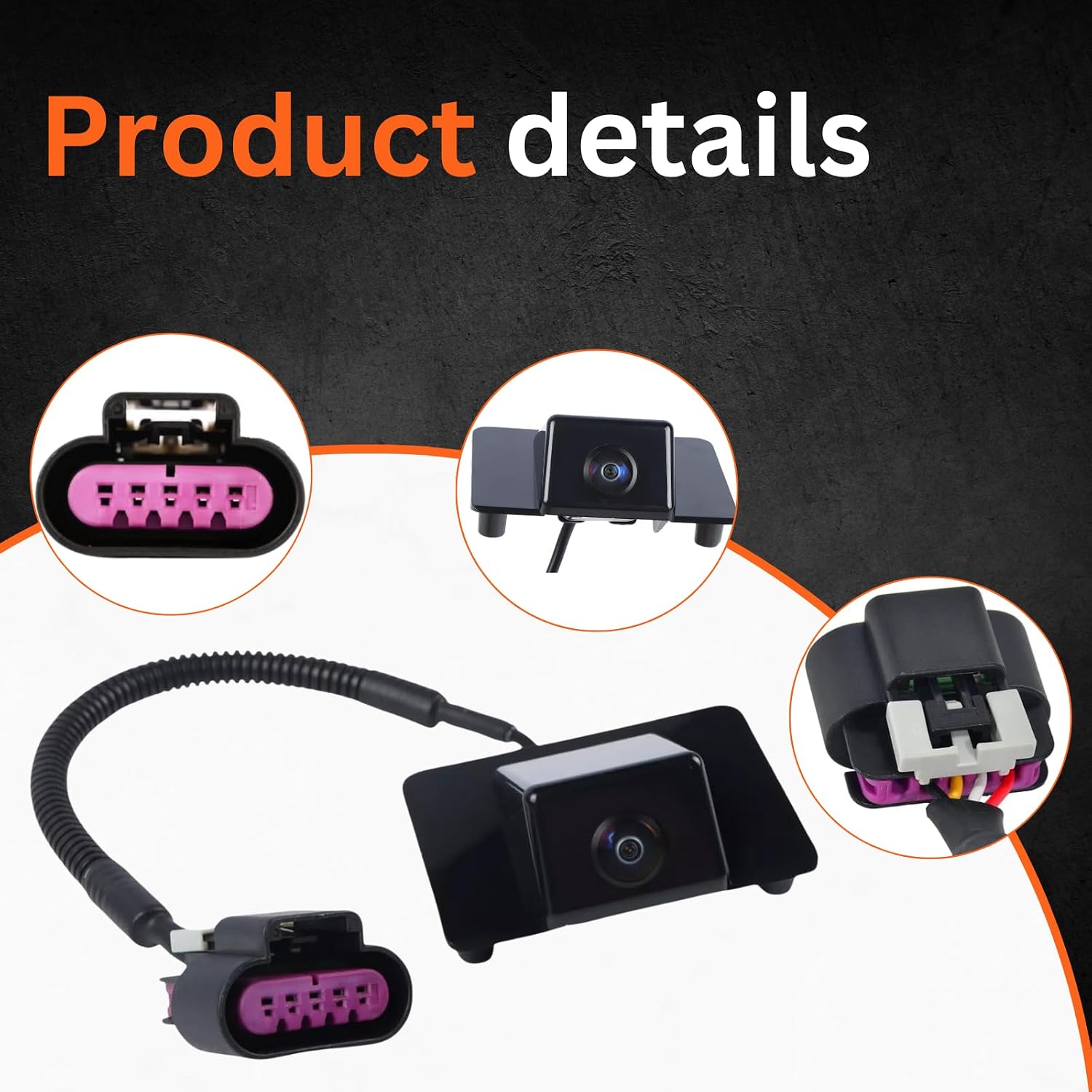 Automotive Rear View Backup Camera Park Assist Camera Compatible with 2007-2013 Chevy Suburban Tahoe GMC Yukon Cadillac Escalade Replace 15173619 GM1960104