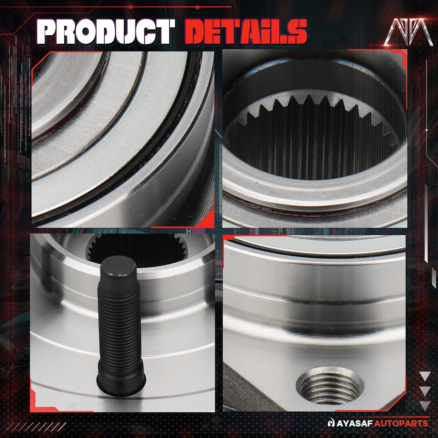 MAYASAF 515072 [2 Pack] Front Wheel Hub Bearing Assembly 5 Lugs Non ABS for Dodge 2002-2008 Ram 1500 Trucks