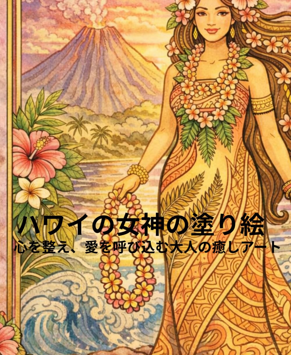 ハワイの女神塗り絵: 心を整え、愛を呼び込む大人の癒しアート