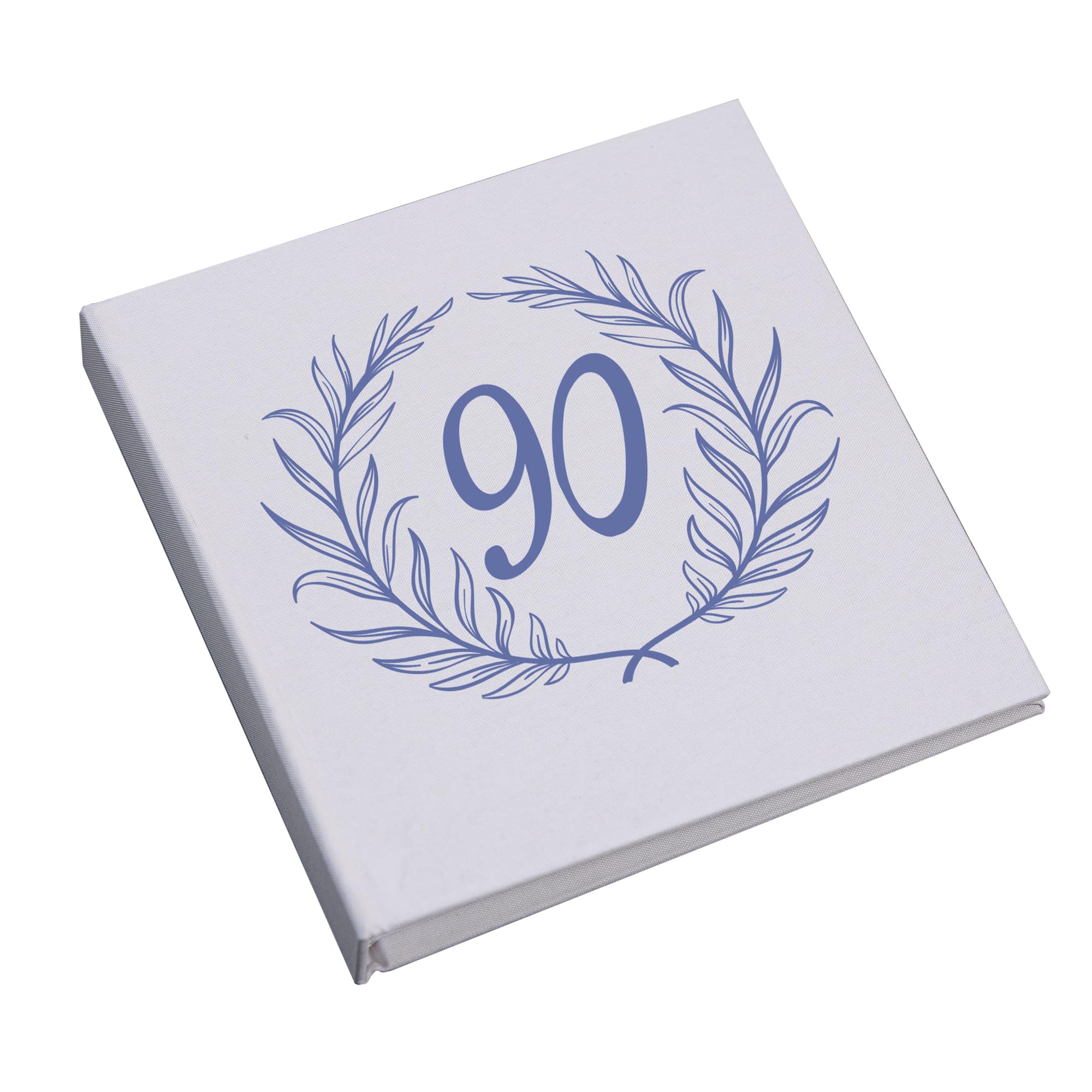 Large Book Bound 90th Birthday Gift For Her Or Him With Laurel Wreath Photo Album