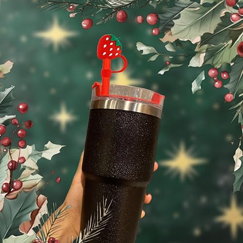 Miniatura 5 de 4 tapas de paja de 0.394 in para vasos, puntas de popote de silicona para popotes Stanley Cup  Accesorios para vasos Stanley Cup