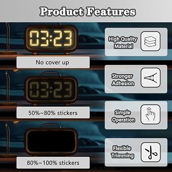 LED Light Blocking Stickers, Blackout Stickers Light Dimming Sticker for Electronics Blackout Sticker for Routers LED Covers (2 Sheets Cut and 2 Sheets Whole)