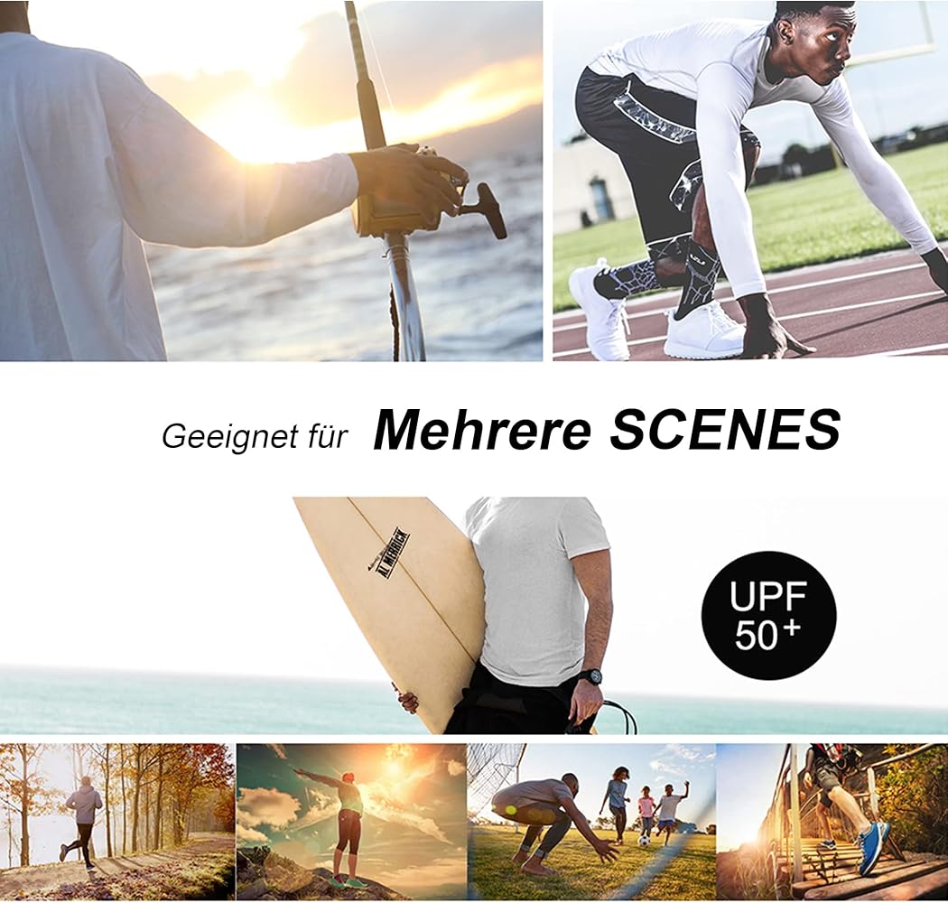 MOSGDBV T-Shirt Anti-UV Personnalisable - UPF 50+ Avec Photo Ou Texte - Parfait Pour Sport, Rando, Vélo Et Activités Plein Air