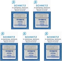 Vista 1 de 50 agujas universales Schmetz para máquina de coser, varios tamaños, caja de 5 tarjetas