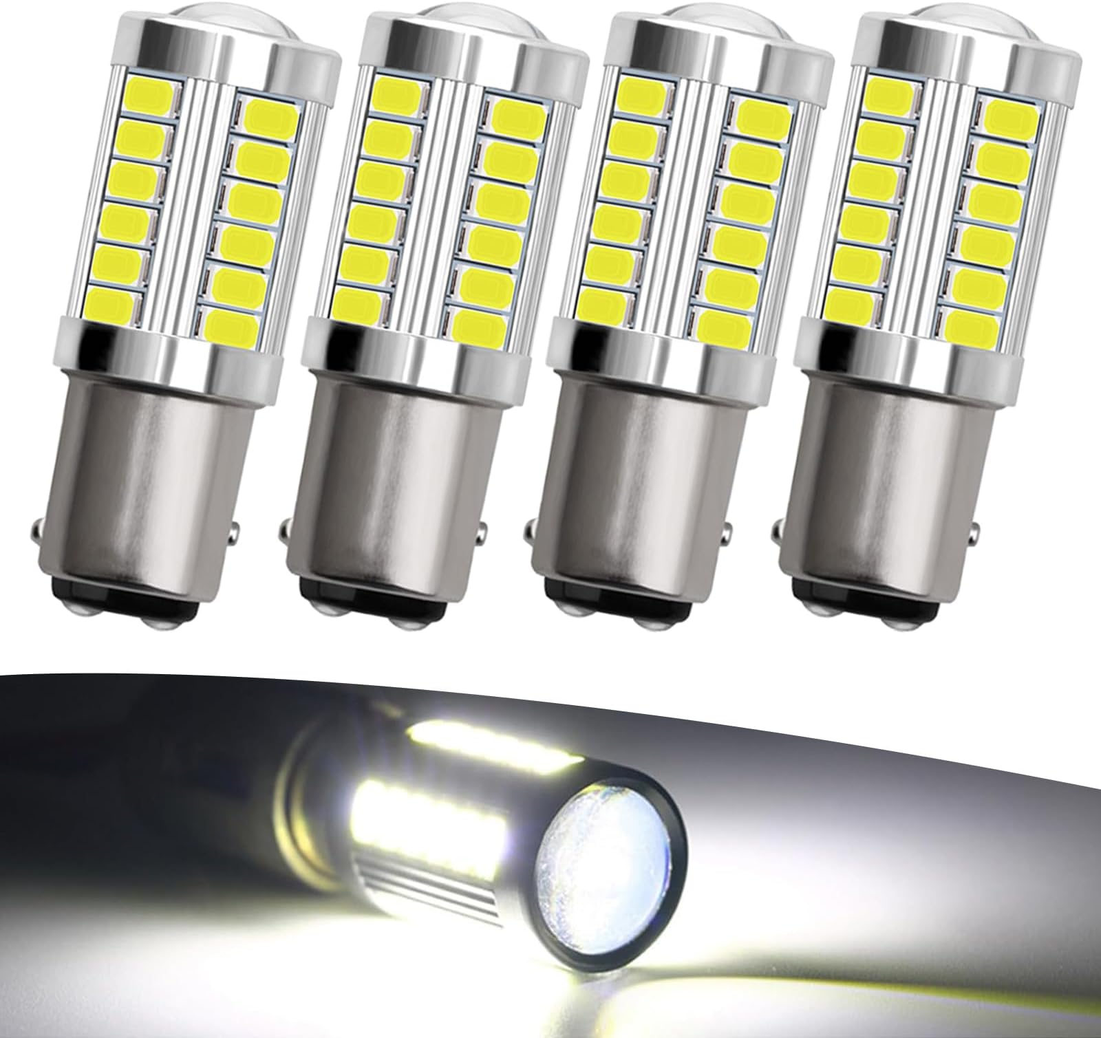 yvshy 4 PCS Car Led Lights, 1157 6500K Brake Lights, Tail