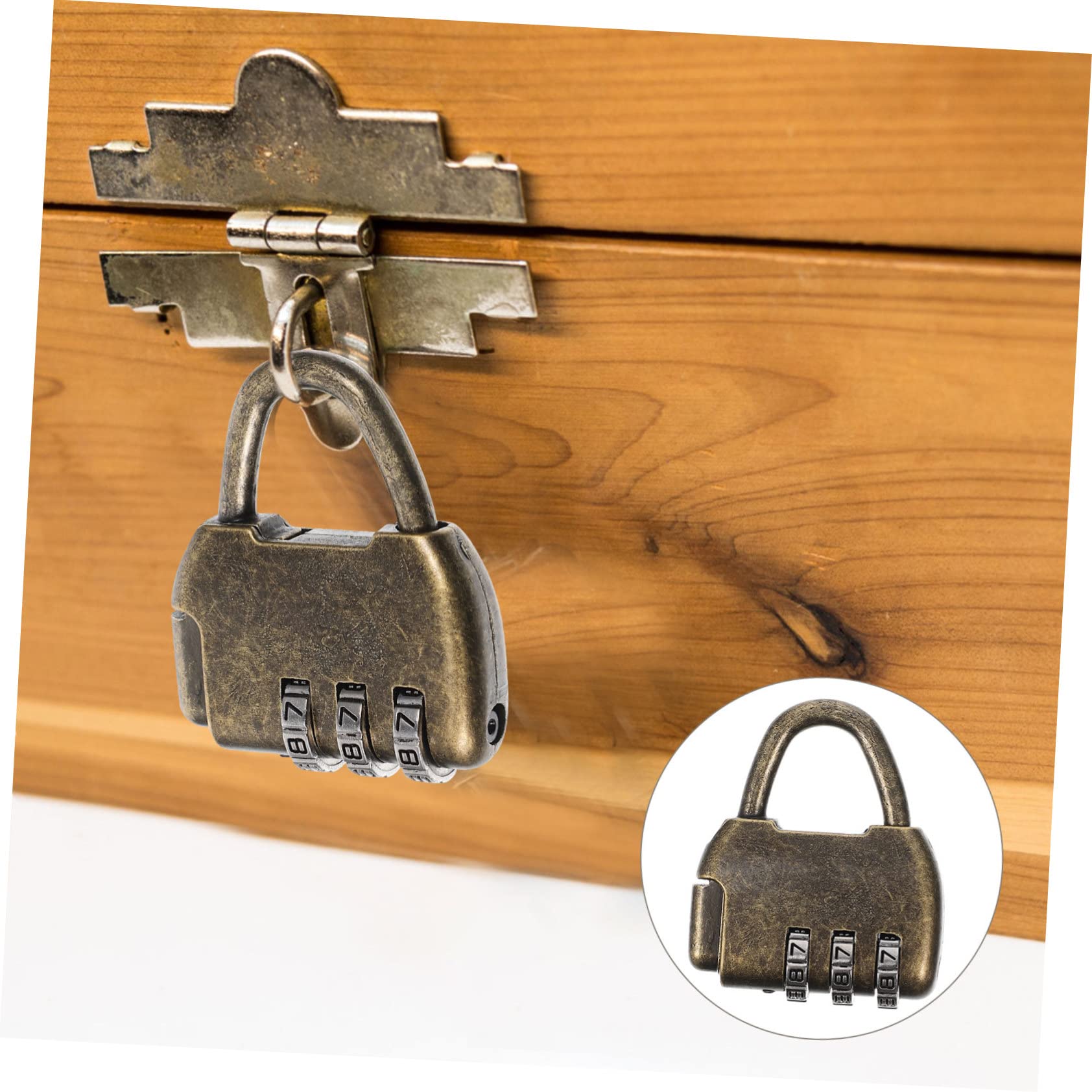 Uonlytech 4 Ensembles Serrure De Style Ancien Chinois Boite À Code Boite Rangement Combinaison Sans Clé Serrure À Combinaison Vintage Serrures De Salle D'évasion Cadenas Rétro 4 Pièces * 4