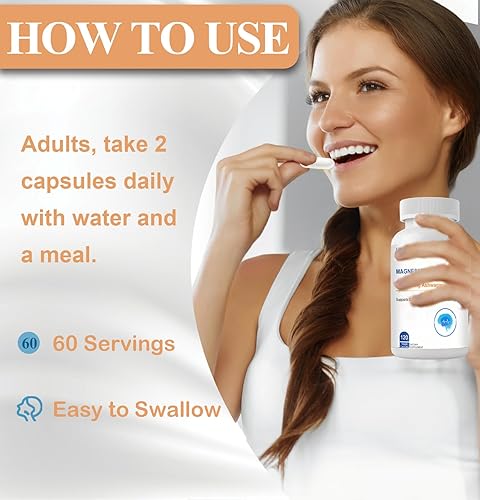 Miniatura 3 de L-treonato de magnesio, suplemento de magnesio, salud cerebral, memoria, apoyo para el sueño, sin OMG, sin gluten, 120 cápsulas, suministro para 60