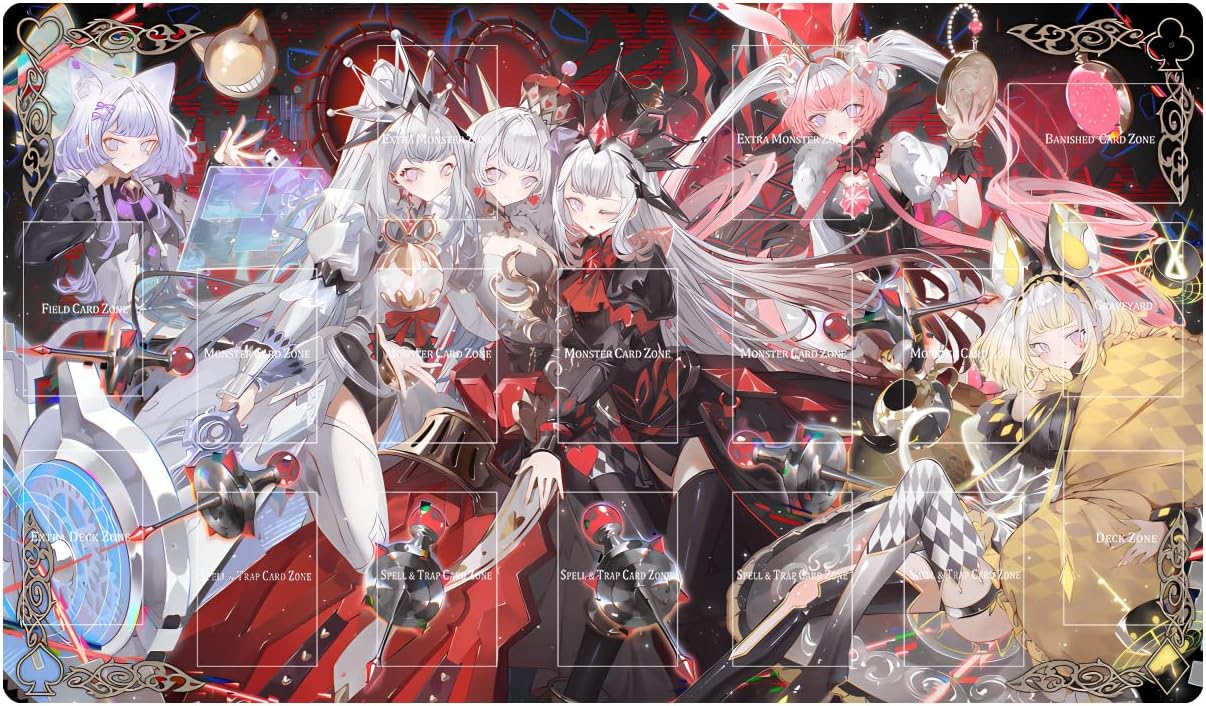 Playmat Without Zones Maliss P White Rabbit TCG CCG Trading Card Game Mat & One Bag(ZC020-K)