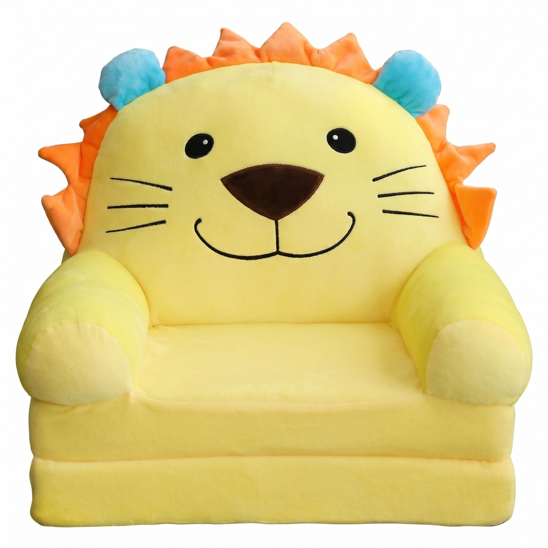 Xdyyjrasa Kids Couch - Toddler Sofa with Comfortable Support & Foldable Design for Play & Relaxation, Yellow